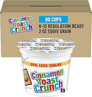 Cinnamon Toast Crunch 25% Less Sugar Cereal, Single Serve Cups, 60 Ct