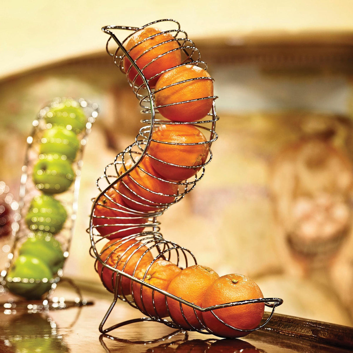Curved Fruit Basket by Tablecraft – 1, 210999999999.0 liters, Iron, Silver, Model FC1649