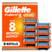 Fusion5 Power Razor Blade Refills for Men by Gillette – 8 Count (Pack of 1), orange, Model 47400510876