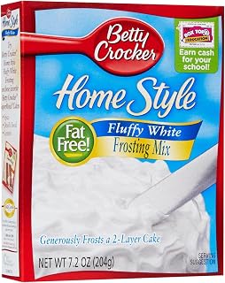 Betty Crocker White Fluffy Box Frosting, 7.2 oz