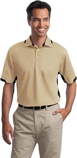 Port Authority Men's Dry Zone Colorblock Ottoman Polo 3XL Stone/Black