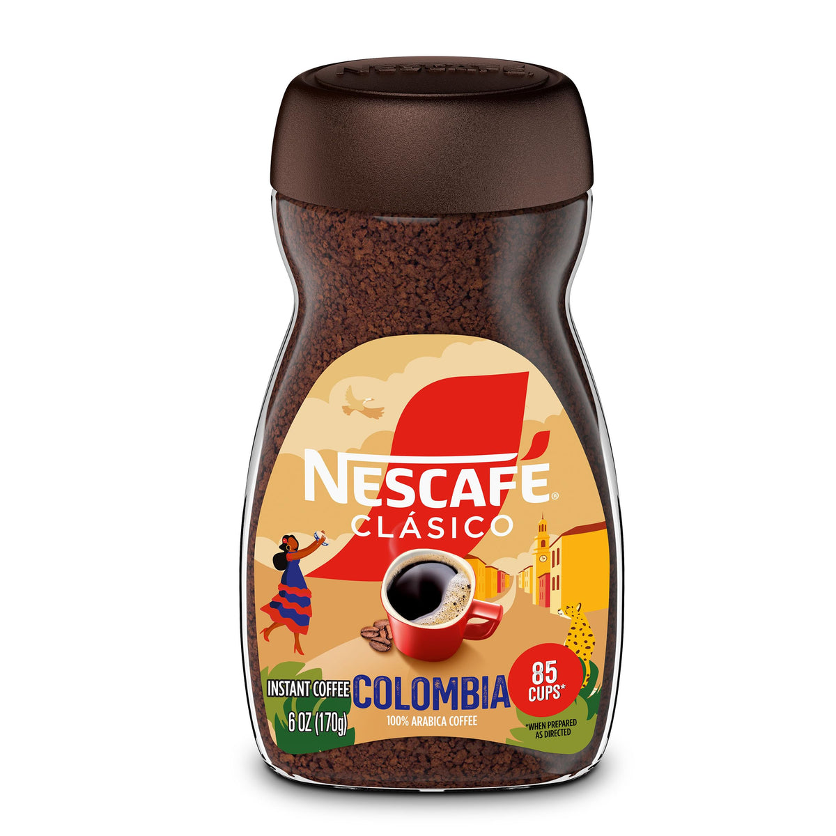 NESCAFÉ Clasico Colombia Origin Instant Coffee by Nescafe – 6 Ounce (Pack of 1)