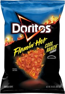 Doritos Tortilla Chips Flamin' Hot Cool Ranch, 9.25 Oz