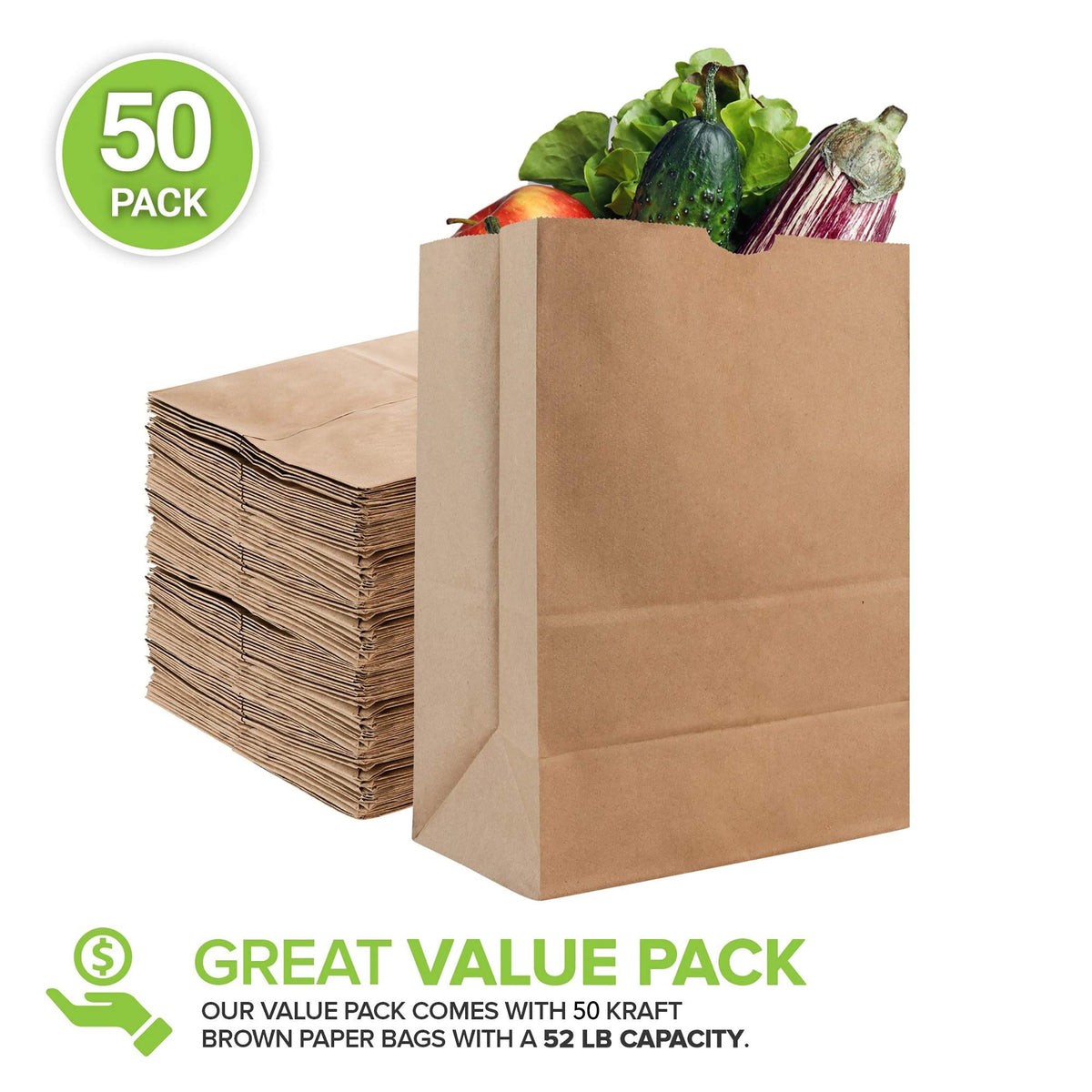 Stock Your Home 50 Count / Natural / 832.0 ounces Bags