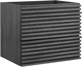 24 in. Render WALL-Mount Bathroom Vanity Cabinet, Charcoal