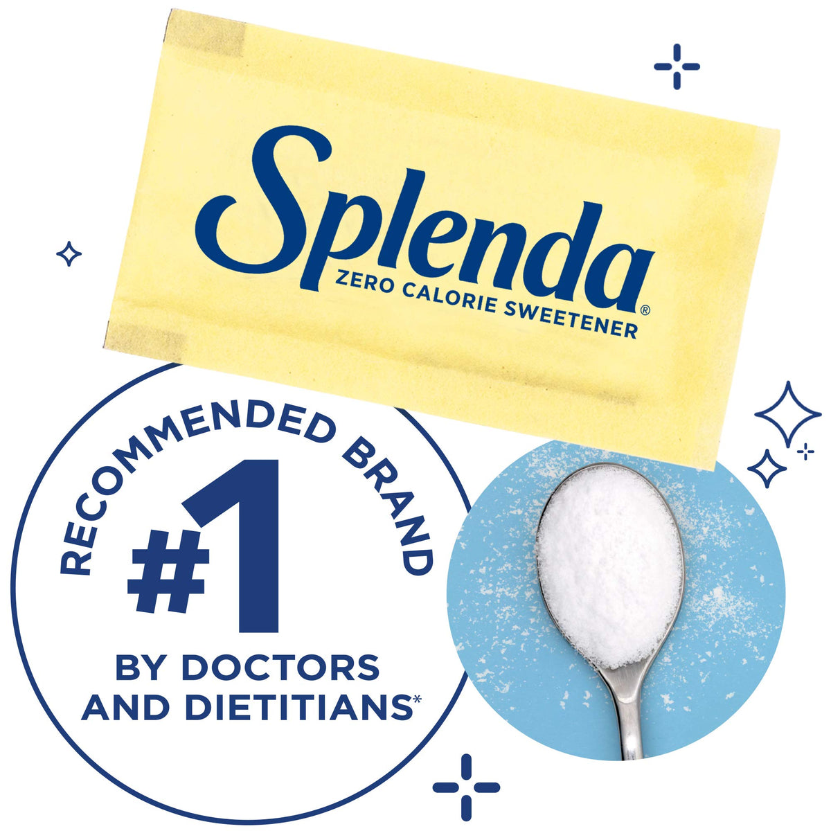 Sweetener Packets by SPLENDA – 100 Count (Pack of 2), Pack of 2