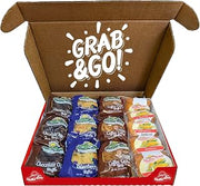 Muffin Town Grab & Go Bakery Sampler Pack – 14 Piece Variety Box | Individually Wrapped Muffins & Cornbread Loaves | Includes Blueberry, Double Chocolate, Coffee Cake & Cornbread | Nut-Free, Kosher | Perfect for Families, Offices & Care Packages