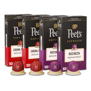 Peet's Coffee Medium Roast Variety Pack / 10 Count (Pack of 4) / Medium Roast Variety Pack - 40 Capsules Single-Serve Capsules & Pods