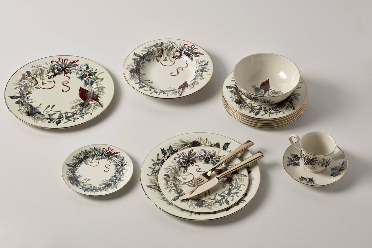 Lenox Winter Greetings Porcelain Dinner Plates, 10.75 Inch, Set of 6