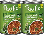 Pacific Foods Organic Tuscan-Style White Bean Minestrone Soup, 16.3 oz Can (Pack of 2)