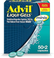 Advil Mini Liqui-Gels, Ibuprofen 200mg, 50 Pain Relief Packets