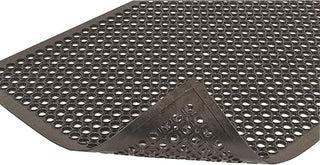 Notrax Sanitop Safety Mat with Drainage - 20ft. x 3ft., Black, Model# 562S0320BL