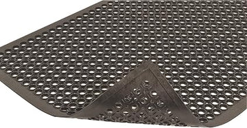Notrax Sanitop Safety Mat with Drainage - 20ft. x 3ft., Black, Model# 562S0320BL