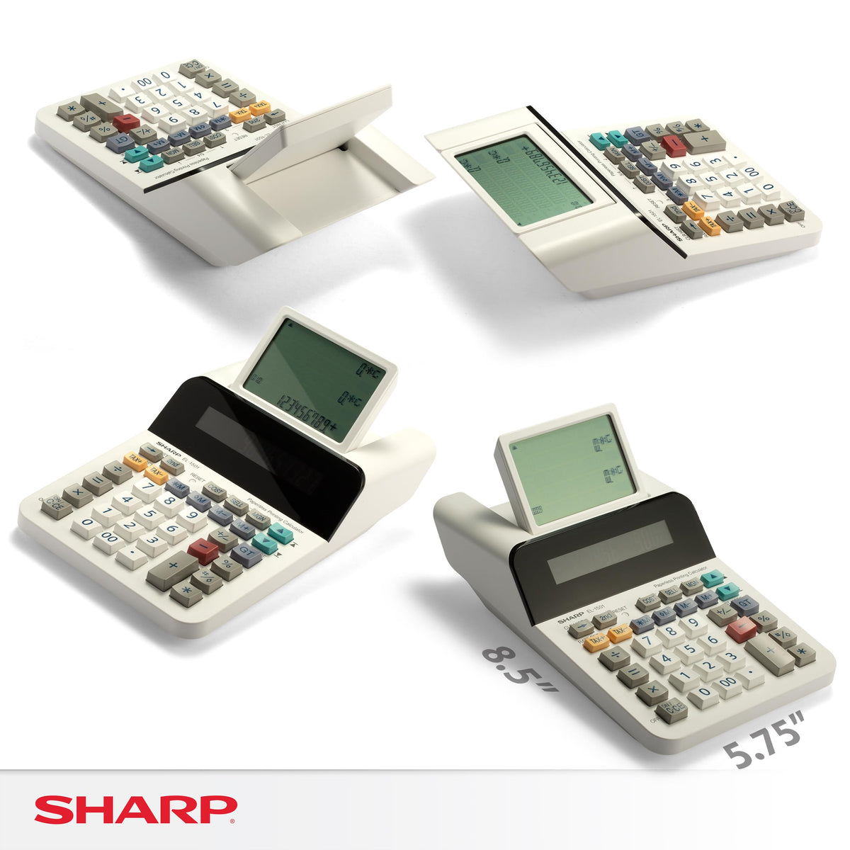 Sharp Compact / Calculator / White Printing