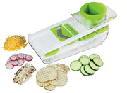 World Cuisine Mandoline/Grater with Container by PADERNO – 12in, Plastic, White, Model A4982176