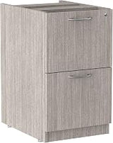Alera Valencia Series Full Pedestal File, Left or Right, 2 Legal/Letter-Size File Drawers, Gray, 15.63" x 20.5" x 28.5"