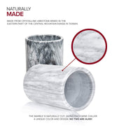 Marble Wine Chiller Bucket - Wine Bottle Cooler for Parties by Modern Innovations – 750 mL, Marble, Gray, Model 1130
