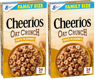 Oat Crunch Oats 'N Honey Breakfast Cereal by Cheerios – 24 Ounce (Pack of 2), Pack of 2