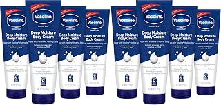 Vaseline Intensive Care Body Cream Deep Moisture with Healing Petroleum Jelly & Vitamin E Rich & Smooth for Dry Skin 9 oz,(Pack of 8)