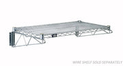 14" Fixed Wall Mount Single Wire Shelf Bracket by Nexel – 14", Silver, Silver Epoxy, Model AB14EP
