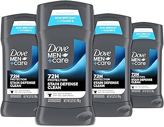 Dove Men+Care Deodorant Stick Stain Defense Clean, 4 Count 2.7 oz