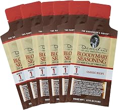 Demitri's Bloody Mary Seasoning Classic Recipe, 6 Pouches (0.5 oz each) | All Natural Single Serve Bloody Mary Mix with Worcestershire & Horseradish, TSA-Approved for Travel, Flights & Tailgates