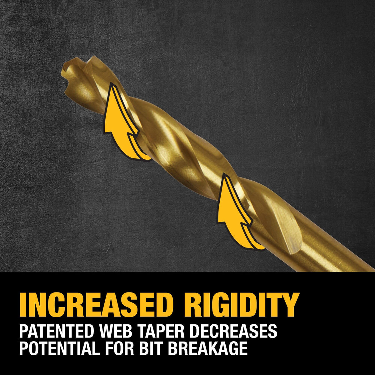 Drill Bit Set by DEWALT – DW1354, Titanium Nitride Coated, Yellow, Model DW1354