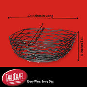 Tablecraft 10 inches x 10 inches x 4 inches / Black / Modern Display Baskets