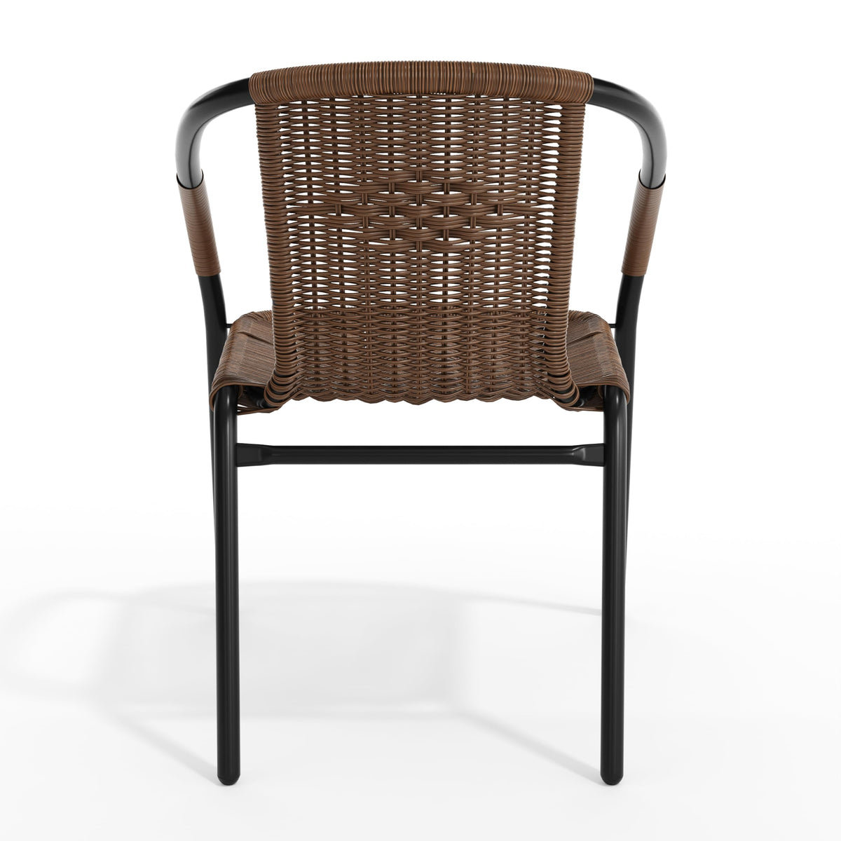 Flash Furniture Dark Brown / Set of 1 / Contemporary Patio Dining Chairs