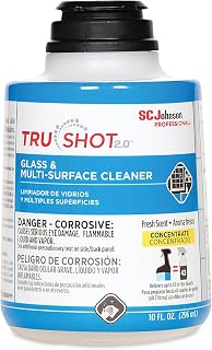 SC Johnson Profesional TruShot 2.0 Glass & Multi-Surface Cleaner, Clean Fresh Scent, 10 oz., 4/Pack (315272)