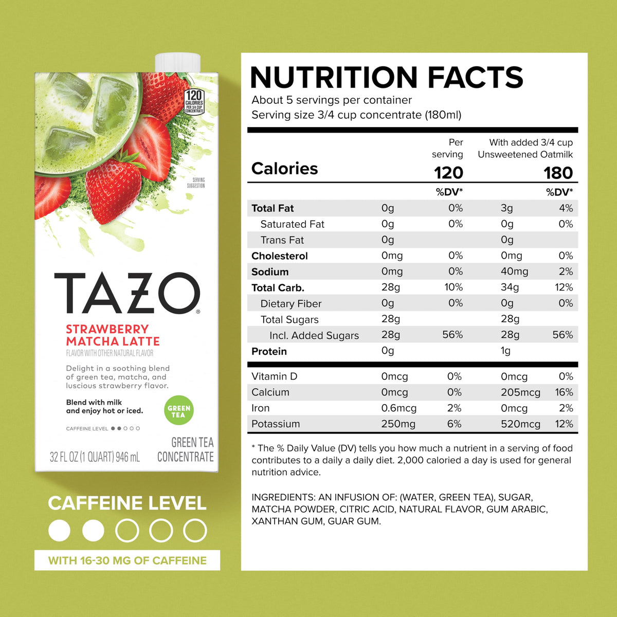 TAZO Chai, Matcha & Mango Mix / 32 Fl Oz (Pack of 3) / 3 Chai