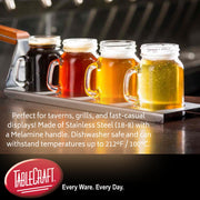 Drink Flight Board by Tablecraft – stainless steel, Model 20002