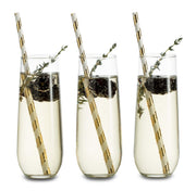 Stemless Champagne Flute Glasses by Libbey – 12 Count (Pack of 1), 0.25 liters, Glass, Clear, Pack of 12