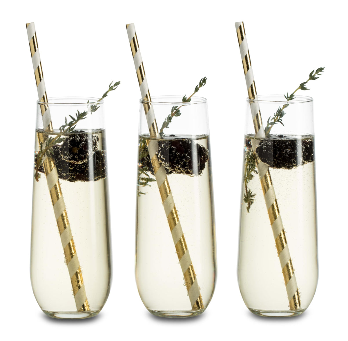 Stemless Champagne Flute Glasses by Libbey – 12 Count (Pack of 1), 0.25 liters, Glass, Clear, Pack of 12