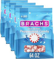 Brach's Star Brites,Peppermint,Individually Wrapped,Made With Real Peppermint Oil,64oz,360ct,(Pack of 4)