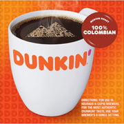 100% Colombian Medium Roast Coffee by Dunkin' – 1 Count (Pack of 10), Pack of 10