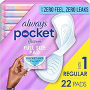 Always Pocket Flexfoam Pads, Size 1, Regular, with Wings, 22 Count