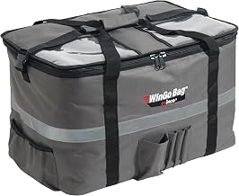 Winco 23" Gray Insulated Food Delivery Bag, Large