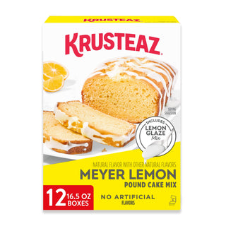 Meyer Lemon Pound Cake and Glaze Mix by Krusteaz – 16.5 Ounce (Pack of 12), Pancake, Pack of 12, Model SUVELAM