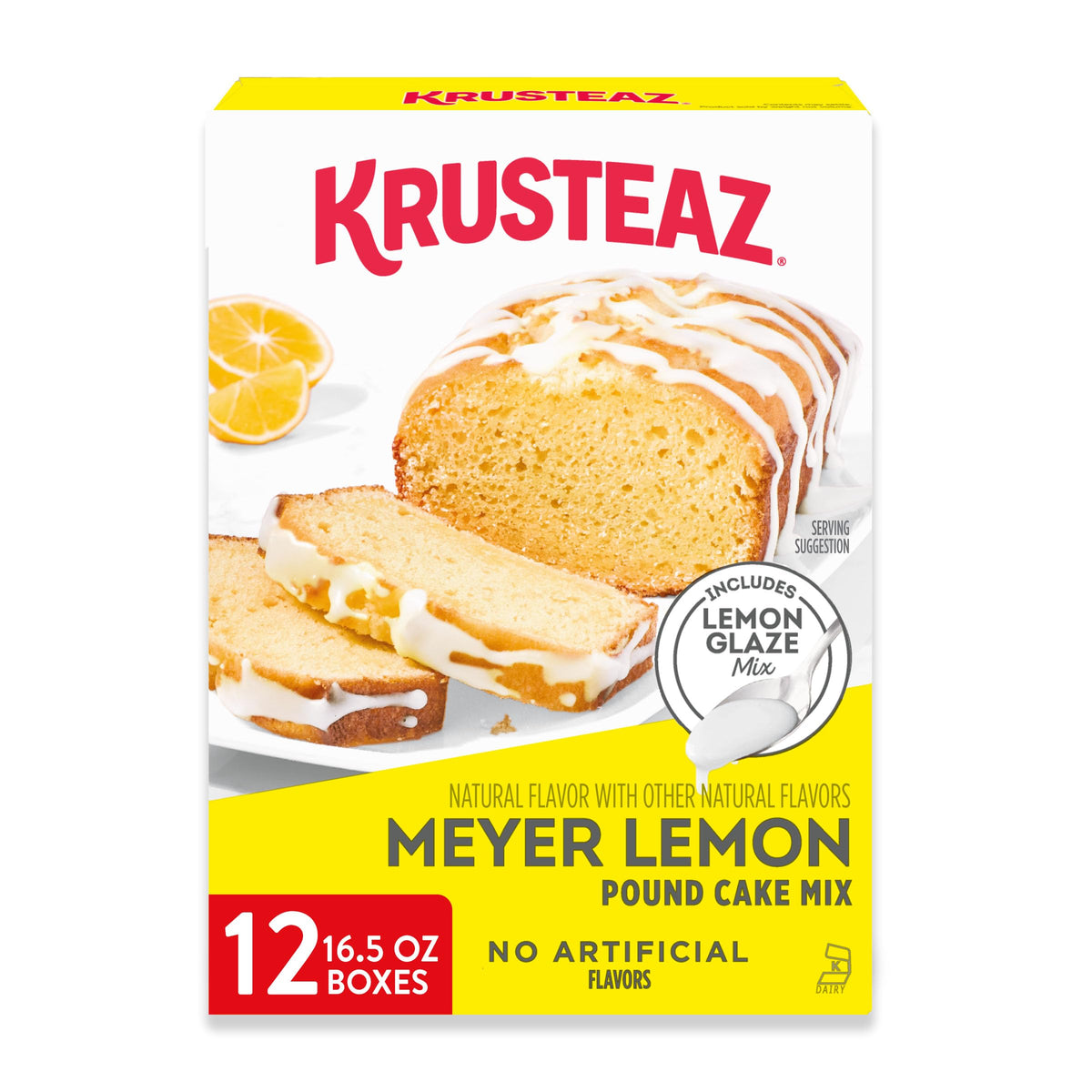 Krusteaz Lemon,Meyer Lemon / 16.5 Ounce (Pack of 12) / Pancake Cakes