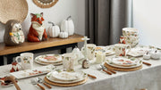 Bico Woodland Critters Dinner Plates, 11 Inch Ceramic, Set of 4