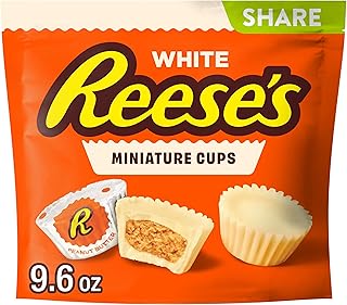 Reese's Miniatures White Creme Peanut Butter Cups, Candy Share Pack, 9.6 oz