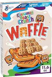 Cinnamon Toast Crunch Waffle Breakfast Cereal, 11.6 oz | Mini Waffle-Shaped Pieces, 14g Whole Grain, Good Source of Calcium, 12 Vitamins & Minerals