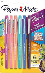Paper Mate Flair Felt Tip Pens, Medium Point, Limited Edition Candy Pop Pack, Pack of 6 (1979425)