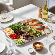 TP Melamine Serving Platters, 19 x 12 Inch Rectangular, Set of 2, Pure White