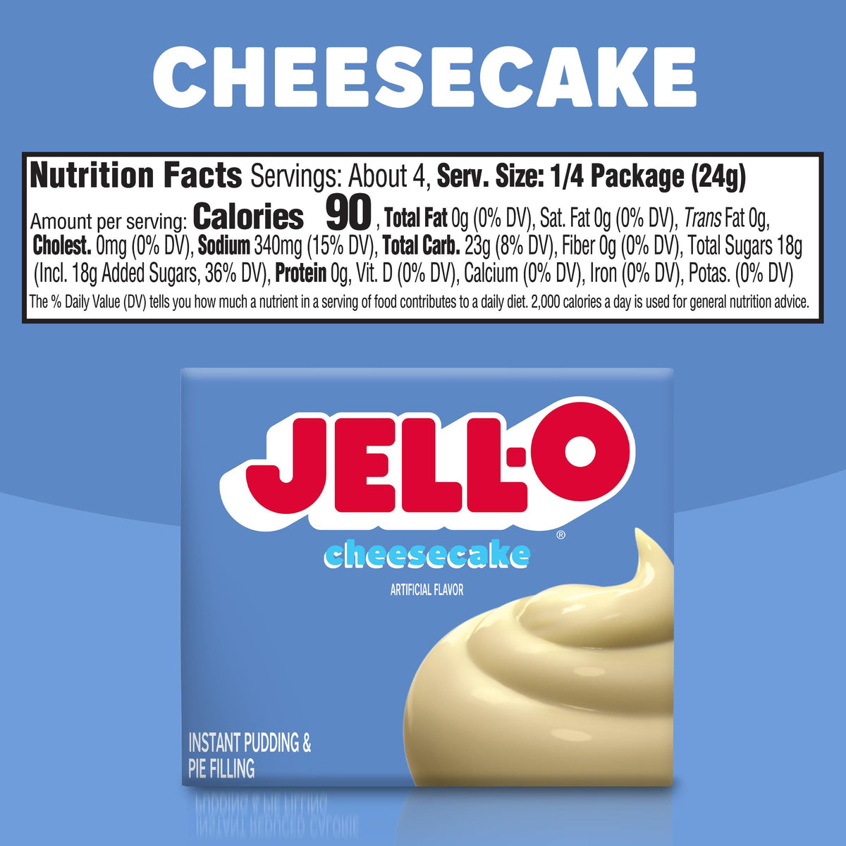 Jell-O CHEESECAKE / 3.4 Ounce (Pack of 3) / White Pudding Mixes