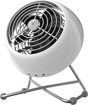 Vornado VFAN™ Mini Modern Personal Desk Fan with 2-Speed Control, Adjustable Tilt, Quiet Metal Air Circulator for Office, Bedroom, Dorm, Compact Desktop Cooling Device, Ice White