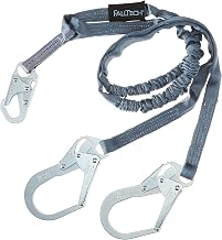 FallTech 8259Y3 Internal 6-Foot Y-Leg Shock Absorbing Lanyard with Rebar Hooks