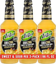 Zing Zang Sweet & Sour Mix (3 x 32 Fl Oz) Non-Alcoholic Cocktail Mixer
