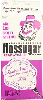 Gold Medal Grape Flossugar, Half Gallon Carton, 3.25 Pound (Pack of 6)